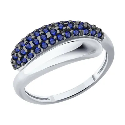 Кольцо из серебра с фианитами из серебро