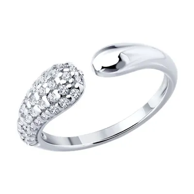 Кольцо из серебра с фианитами из серебро