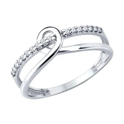 Кольцо из серебра с фианитами из серебро