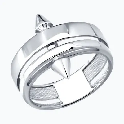 Кольцо из серебра из родированное серебро