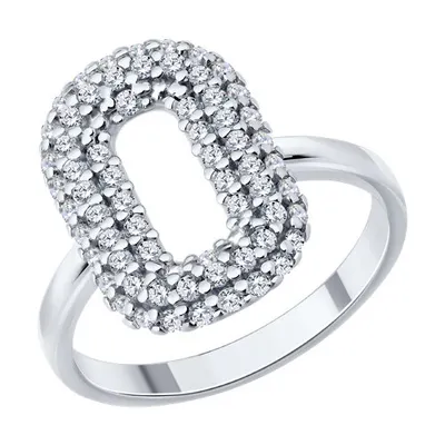 Кольцо из серебра с фианитами из серебро