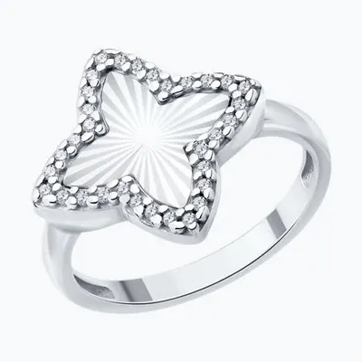 Кольцо из серебра с фианитами из серебро