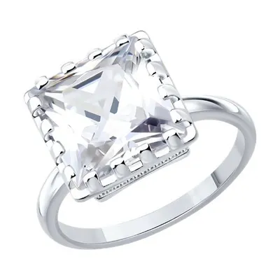 Кольцо из серебра с фианитом из серебро