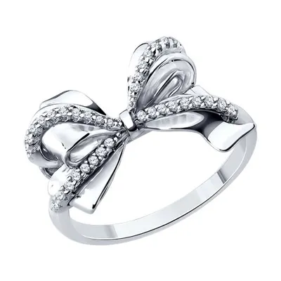 Кольцо из серебра с фианитами из серебро