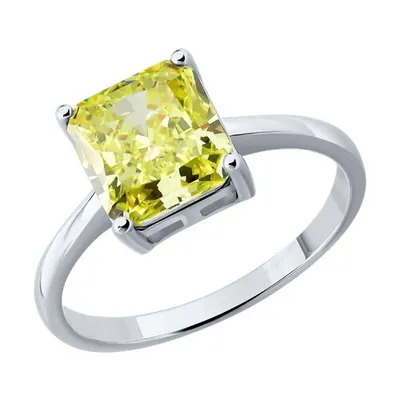 Кольцо из серебра с фианитом из серебро