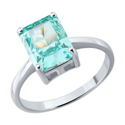 Кольцо из серебра с фианитом из серебро