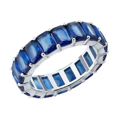 Кольцо из серебра с фианитами из серебро