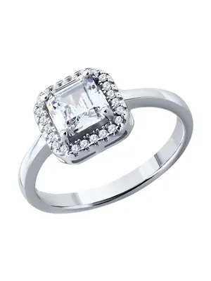 Кольцо из серебра с фианитами из серебро