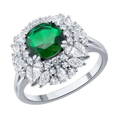 Кольцо из серебра с фианитами из серебро