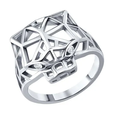 Кольцо из серебра с фианитами из серебро