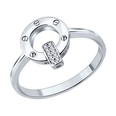 Кольцо из серебра с фианитами из серебро