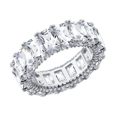 Кольцо из серебра с фианитами из серебро