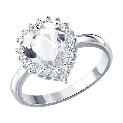 Кольцо из серебра с фианитами из серебро