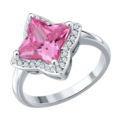 Кольцо из серебра с фианитами из серебро