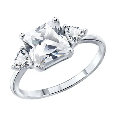 Кольцо из серебра с фианитами из серебро