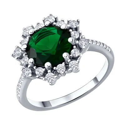 Кольцо из серебра с фианитами из серебро