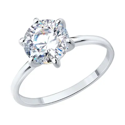 Кольцо из серебра с бриллианитом из серебро