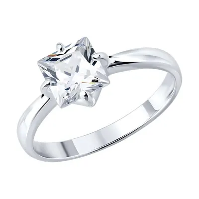 Кольцо из серебра с фианитом из серебро