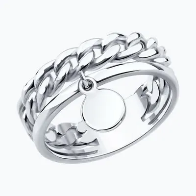 Кольцо из серебра из родированное серебро
