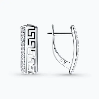 серьги из серебро