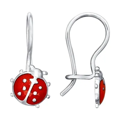 Серьги из серебра с эмалью из серебро