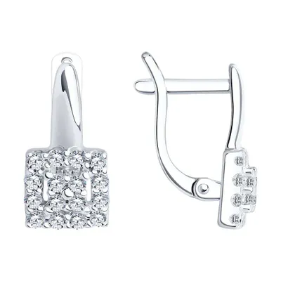 серьги из серебро