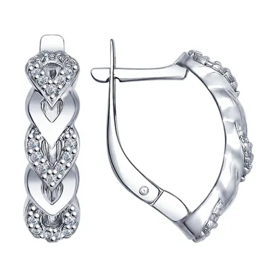 серьги из серебро