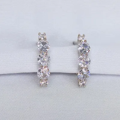 серьги из серебро