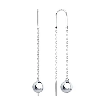 серьги из серебро