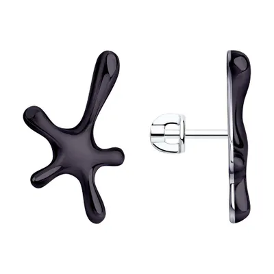 Серьги из серебра с эмалью из серебро