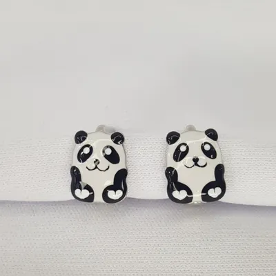 Серьги из серебра с эмалью из серебро