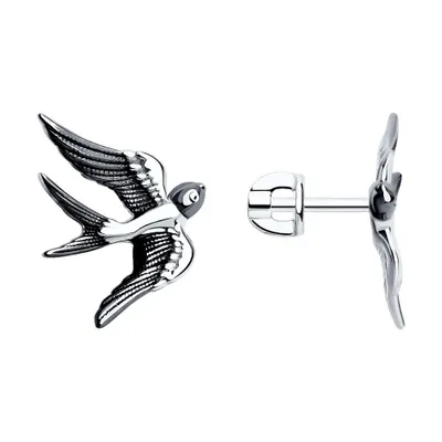 Серьги из серебра из серебро