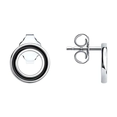 Серьги из серебра с эмалью из серебро