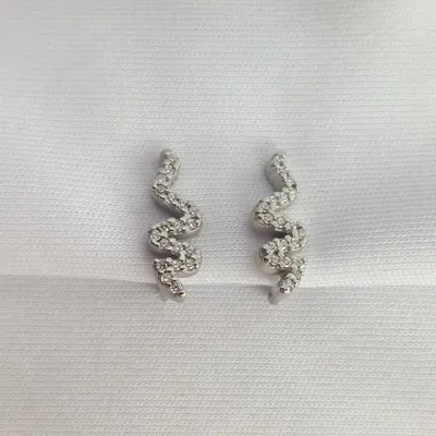 серьги из серебро