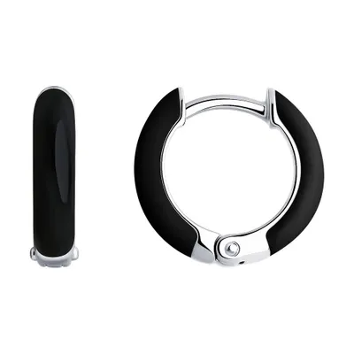 Серьги из серебра с эмалью из серебро