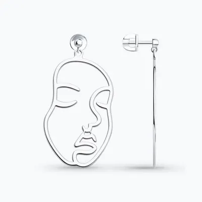 Серьги из серебра из серебро