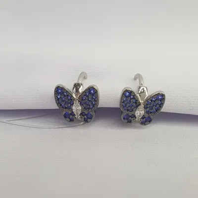 серьги из серебро