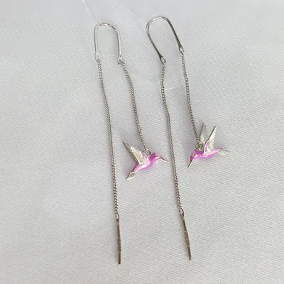 серьги из серебро