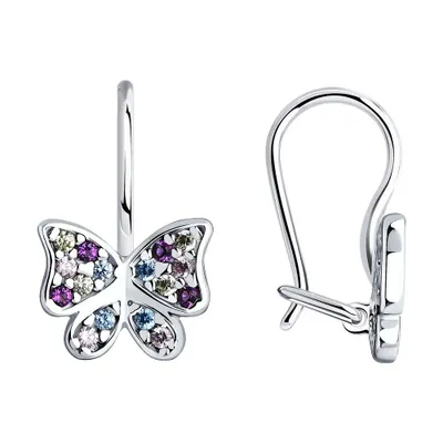 серьги из серебро