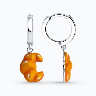 Серьги из серебра с эмалью из серебро