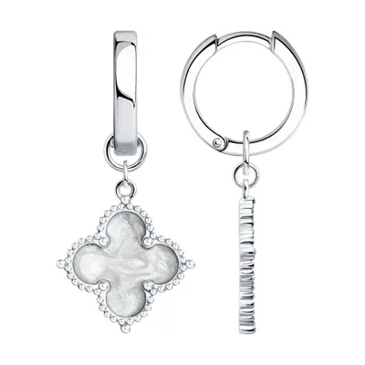 Серьги из серебра с эмалью из серебро