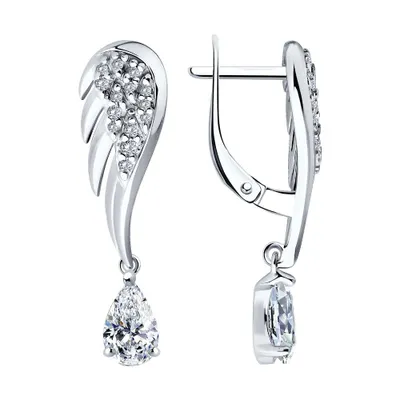 серьги из серебро