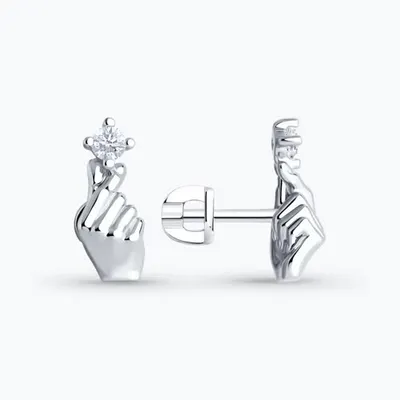 серьги из серебро