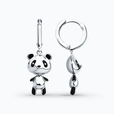 Серьги из серебра с эмалью из серебро