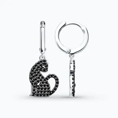 серьги из серебро