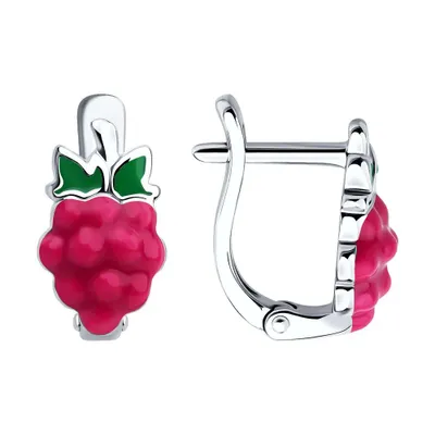 Серьги из серебра с эмалью из серебро