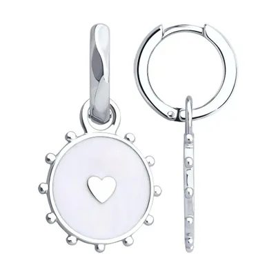 Серьги из серебра с эмалью из серебро