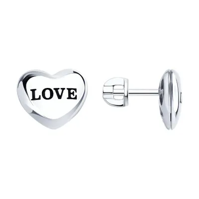 Серьги из серебра с эмалью из серебро