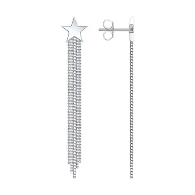 Серьги из серебра из серебро