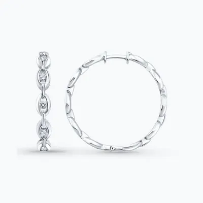 Серьги из серебра с фианитами из серебро